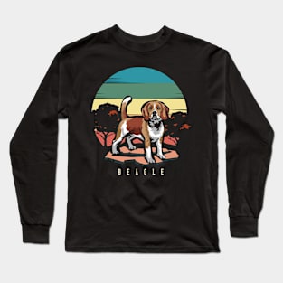 Beagle | Retro design for Dog Lovers Long Sleeve T-Shirt